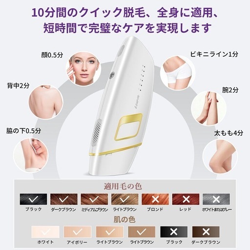 【新品未開封】tzwm FZ-200 IPL光脱毛器 家庭用光美容器 冷却機能付きの写真3枚目
