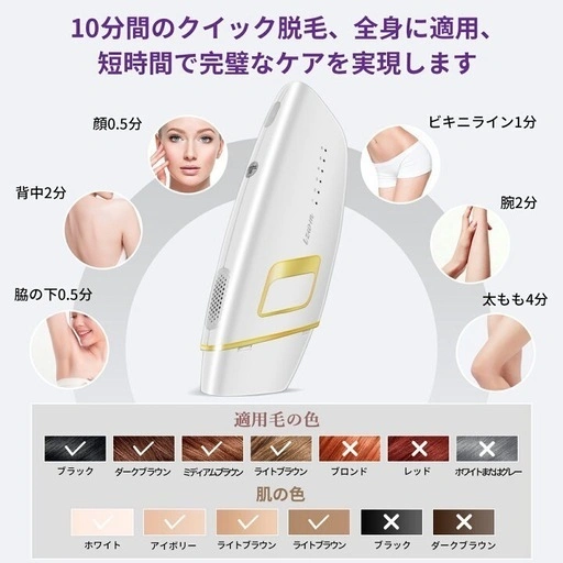 【新品未開封】tzwm FZ-200 IPL光脱毛器 家庭用光美容器 冷却機能付きの写真3枚目