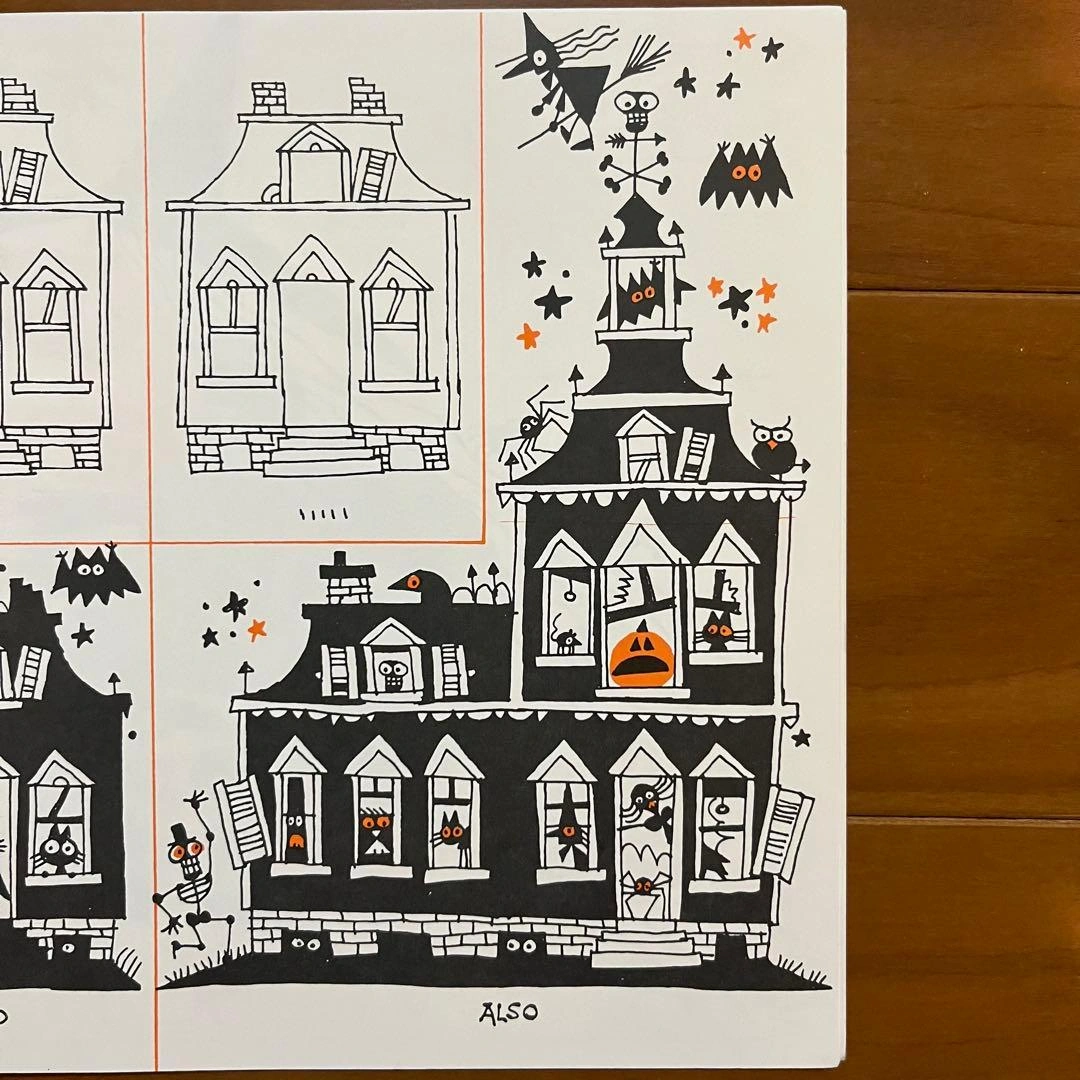 Ed Emberley's Halloween Drawing Book(描き方の写真7枚目