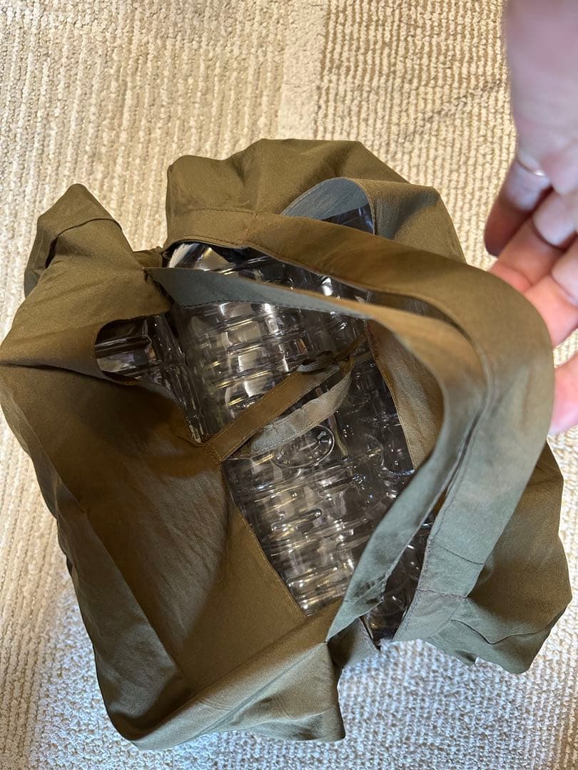 簡単たたみバッグ 鎌倉スワニー仕様 傘布リメイクの写真3枚目