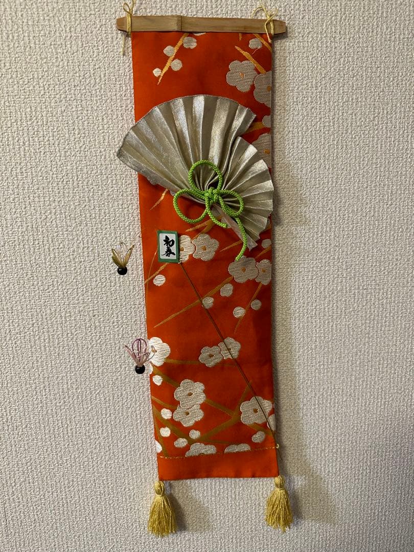 雛飾り　豪華正絹帯リメイク　別売タペストリー¥1650の写真5枚目