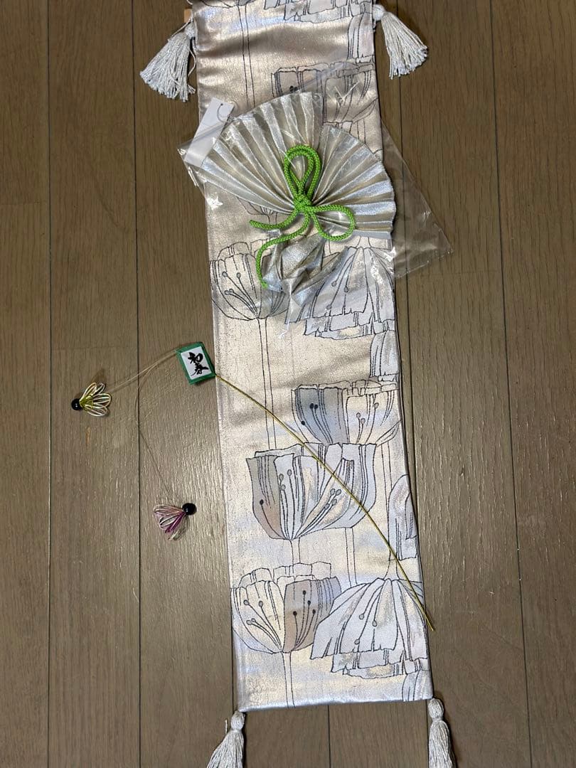雛飾り　豪華正絹帯リメイク　別売タペストリー¥1650の写真7枚目