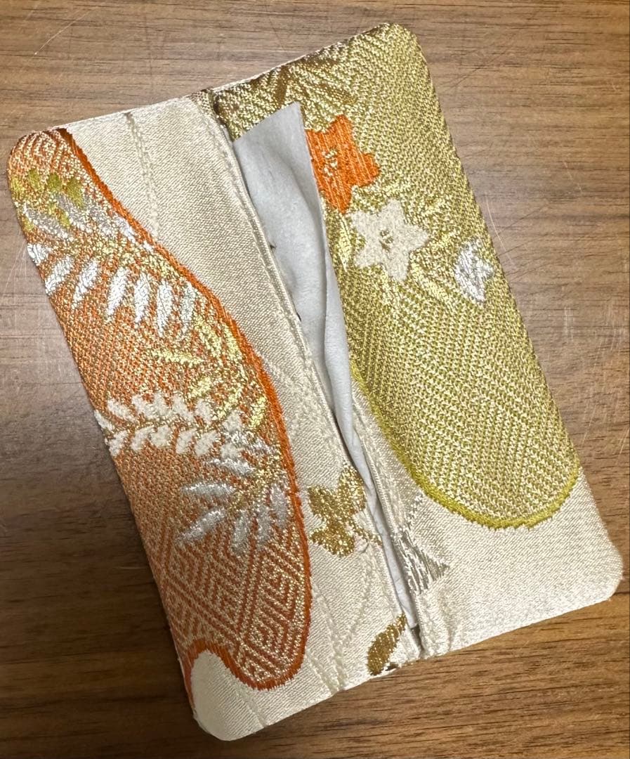 値引格安タッセル無し　数寄屋袋(御朱印帳袋) 豪華袋帯リメイク　新品の写真4枚目