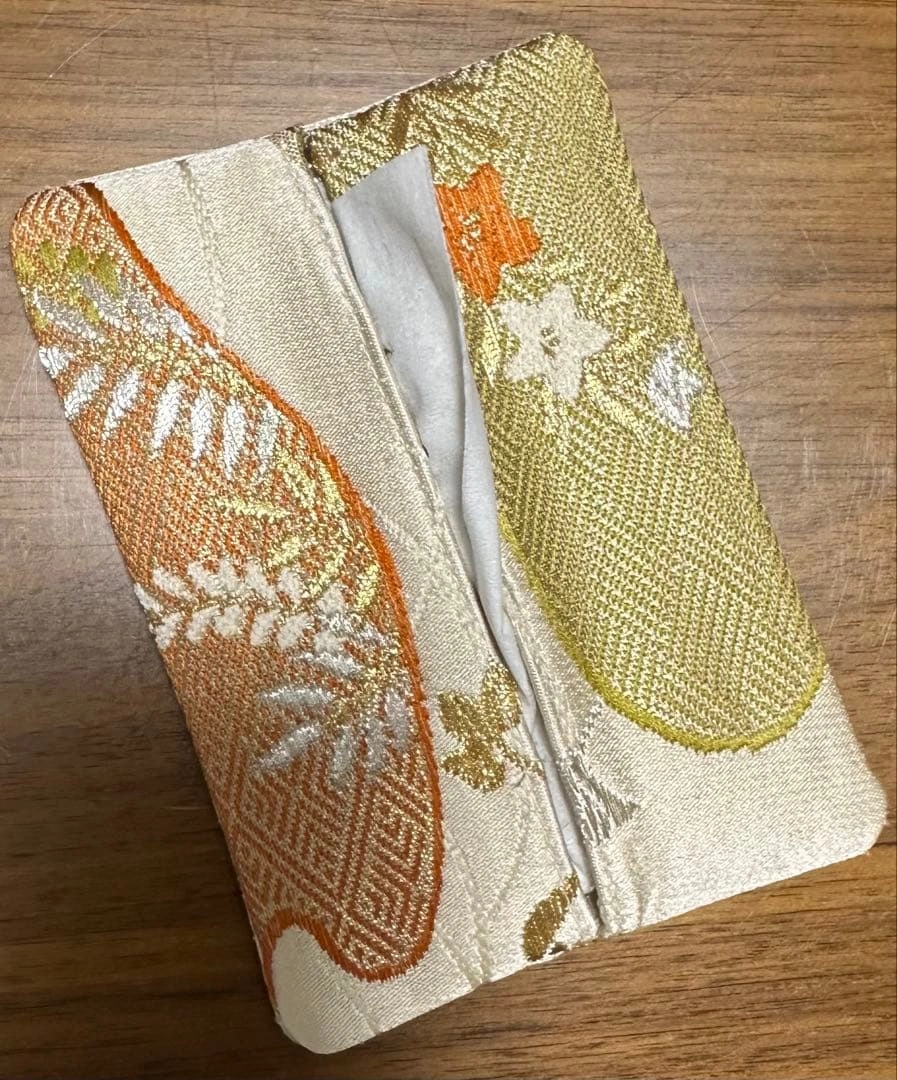 値引格安タッセル無し 数寄屋袋(御朱印帳袋) 豪華袋帯リメイク 新品の写真4枚目