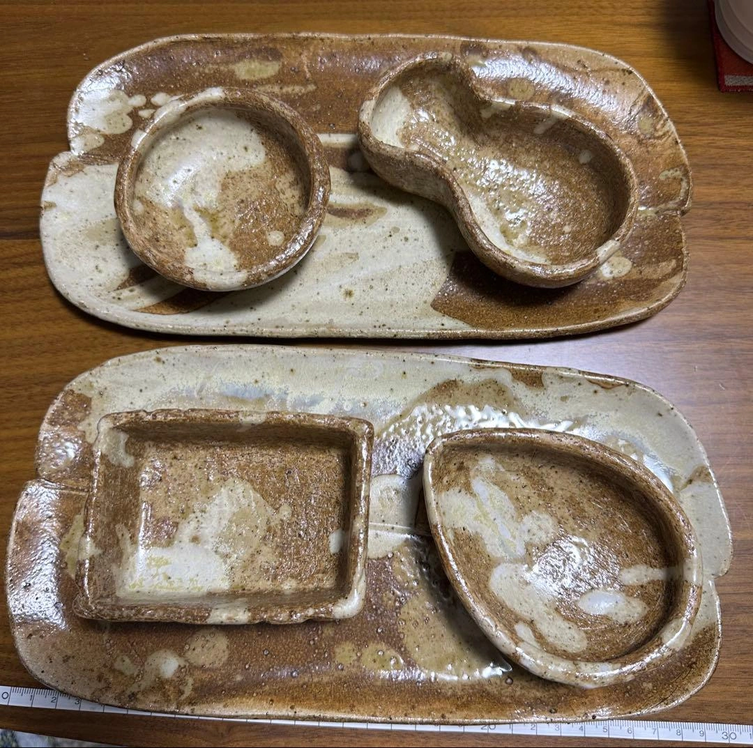 10/18迄コースター付 陶器 プレート 小鉢セット 作家物 新品の写真2枚目