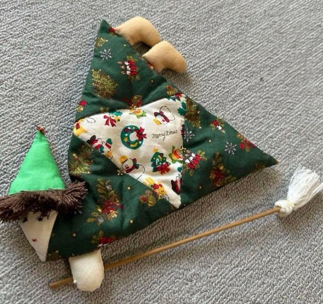 美品 ハロウィン飾り クリスマス飾りにも ハンドメイド 布製 魔女or妖精