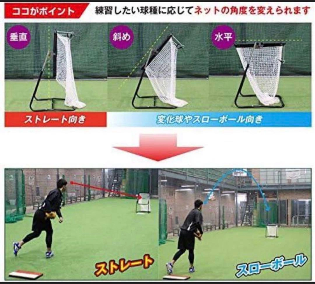 FIELDFORCE 緩急スローイングネット 高さ調整式 野球練習用ネットの写真4枚目