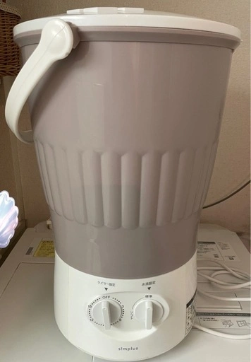 【上履き洗いに!】家庭用小型洗濯機(タイマー設定、水流設定付)バケツランドリー⭐︎バケツウォッシャー★