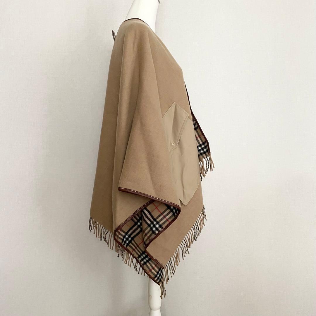 Burberry チェック ノバチェック ウールケープ 英国風 クラシカルの写真6枚目