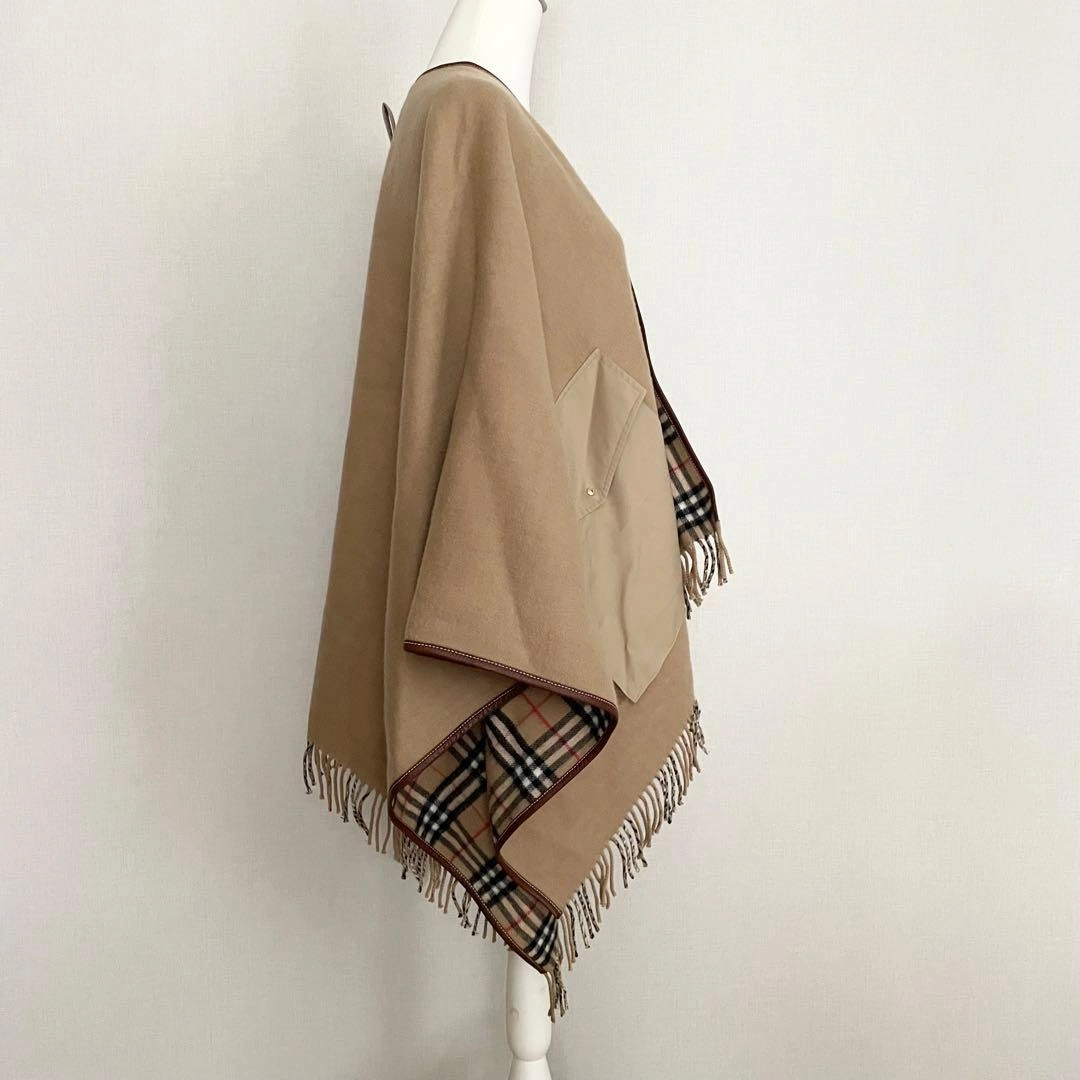 Burberry チェック ノバチェック ウールケープ 英国風 クラシカルの写真6枚目