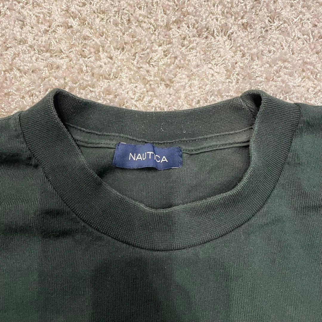 NAUTICA ノーティカ バックプリントTシャツ 国旗 刺繍 レア 胸ポケットの写真3枚目
