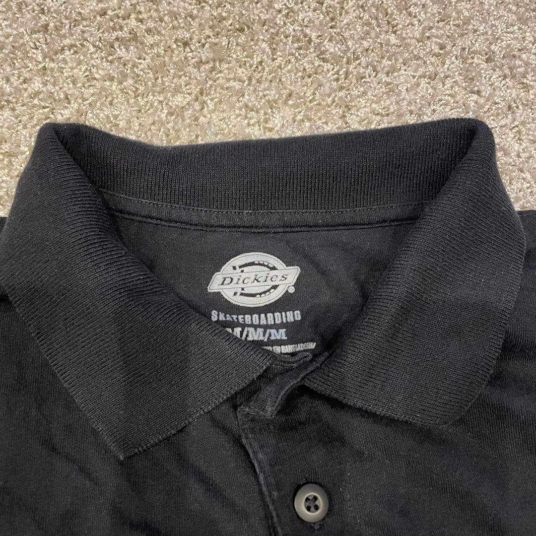 Dickies ブラック 長袖 ポロシャツ Mの写真2枚目