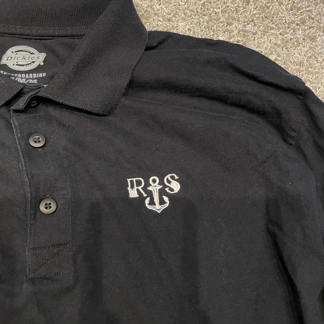 Dickies ブラック 長袖 ポロシャツ Mの写真3枚目