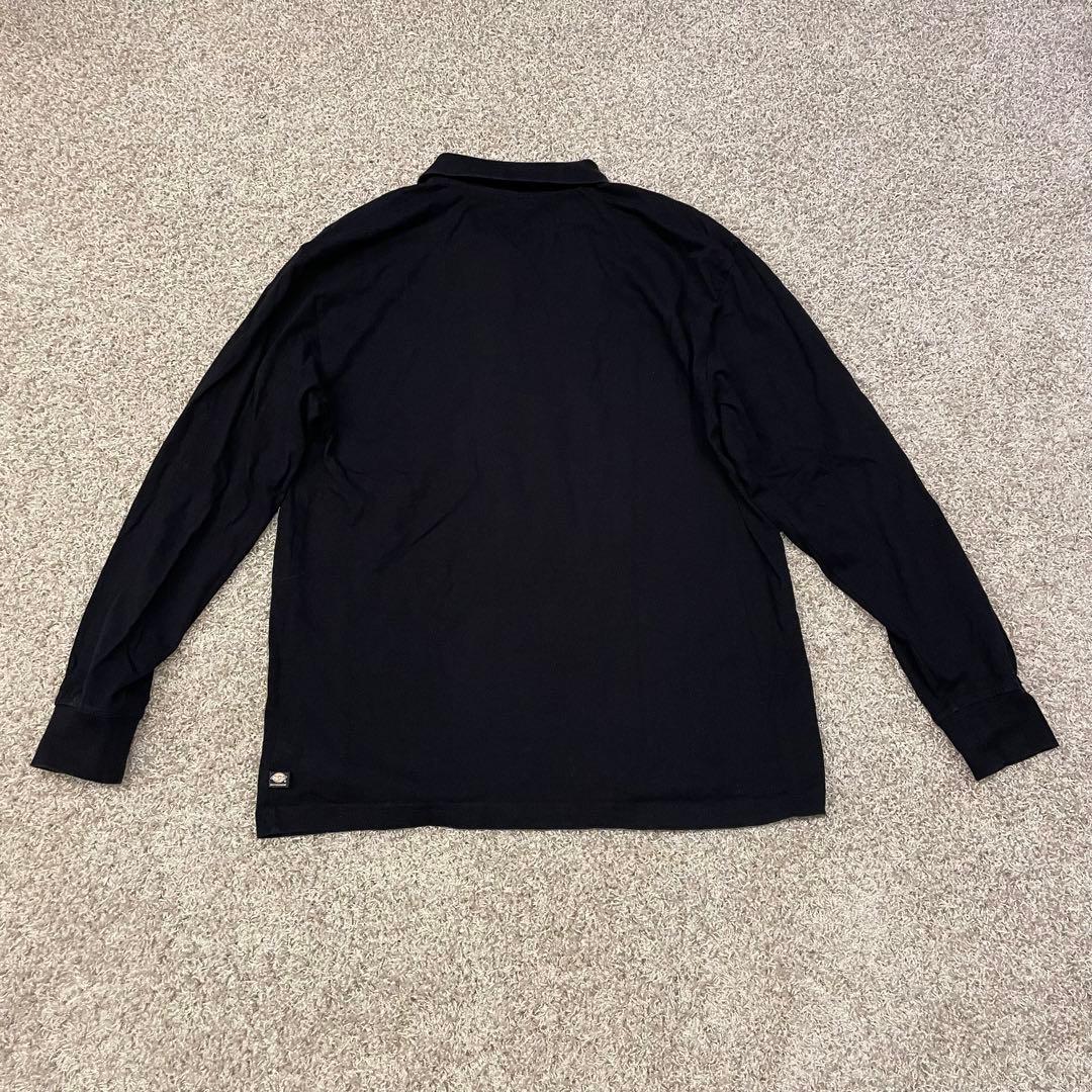 Dickies ブラック 長袖 ポロシャツ Mの写真5枚目
