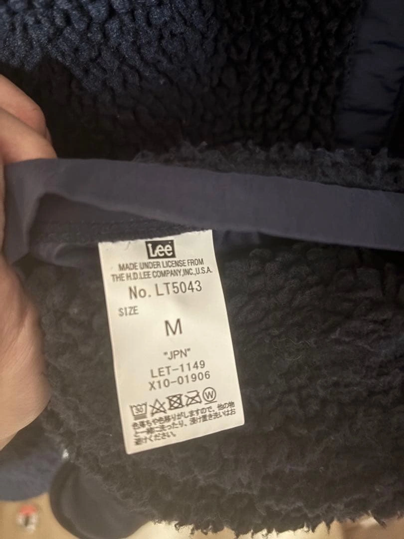 Lee ボアジャケット フリース ネイビー ユニセックスの写真4枚目