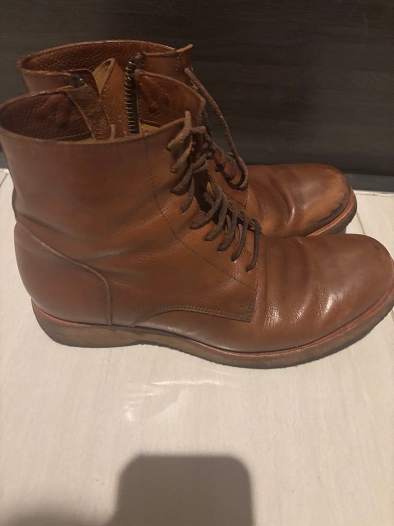 BUTTERO B4085 ブーツ 41 定価63,800円 革レザー茶ブラウンの写真4枚目