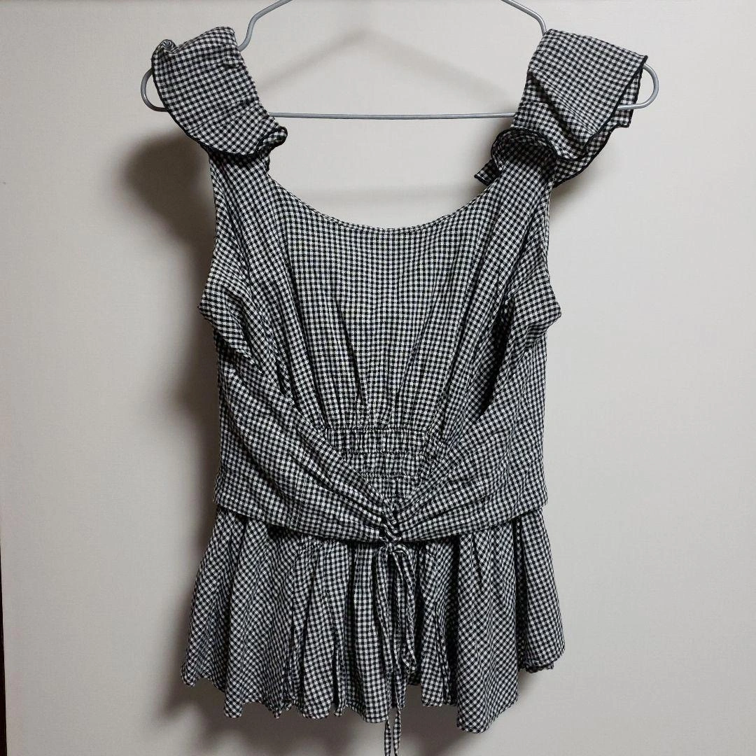 snidel ギンガムチェック ノースリーブ ブラウス 美品