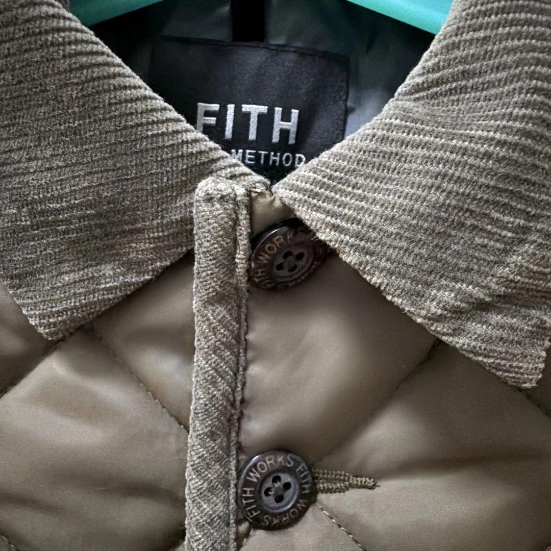 FITH キルティングジャケット 100センチ　オリーブグリーンの写真3枚目