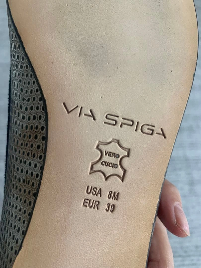 未使用 Via Spiga いぶしシルバーメタリック バレエシューズ 39の写真9枚目
