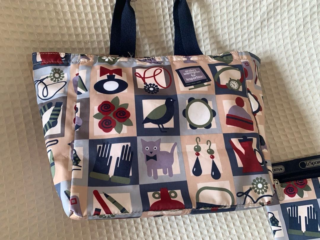 美品　LeSportsac トートバッグ ポーチ付の写真3枚目