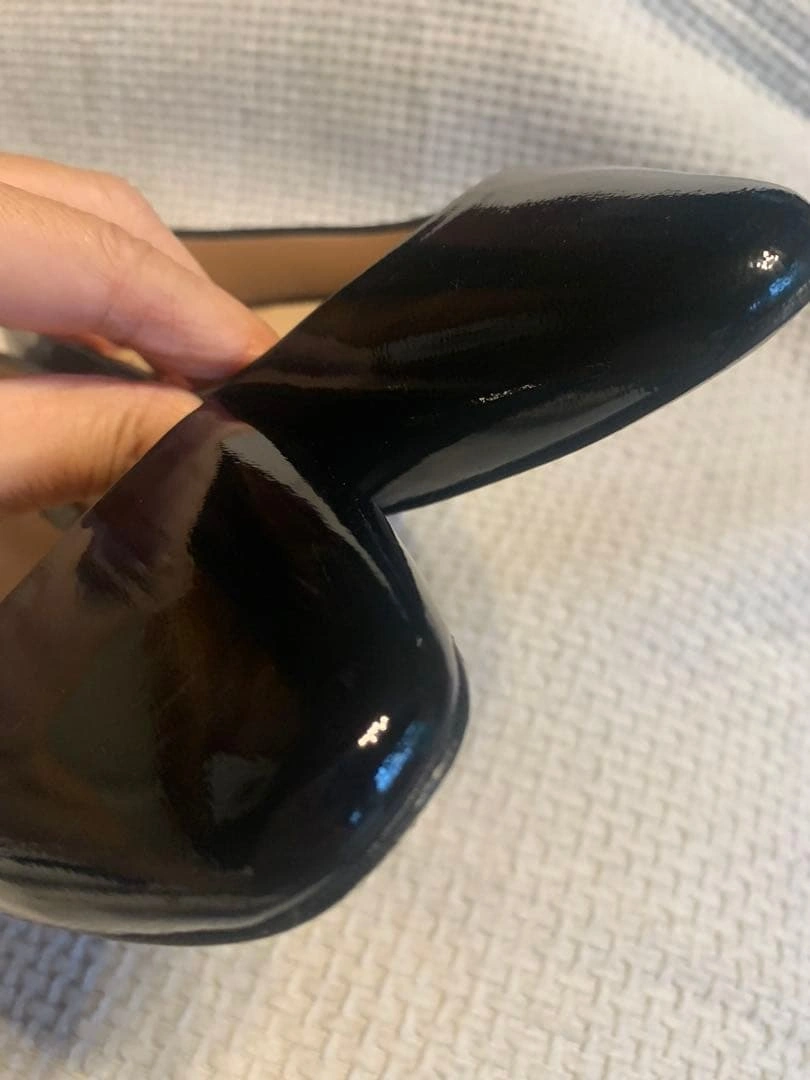 美品 kate spade NEW YORK エナメル フラット ブラック 5Mの写真7枚目