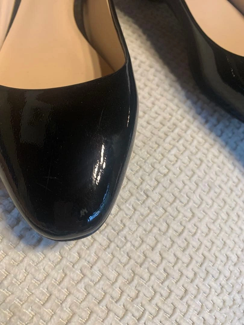 美品 kate spade NEW YORK エナメル フラット ブラック 5Mの写真8枚目
