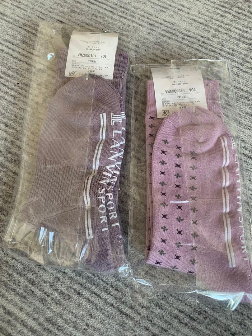 新品　ランバンスポール　ゴルフ　レディース　ソックス　二足の写真2枚目