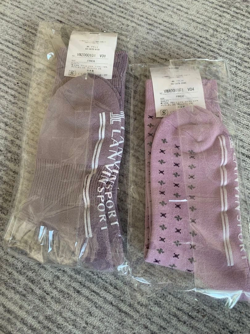 新品 ランバンスポール ゴルフ レディース ソックス 二足の写真2枚目