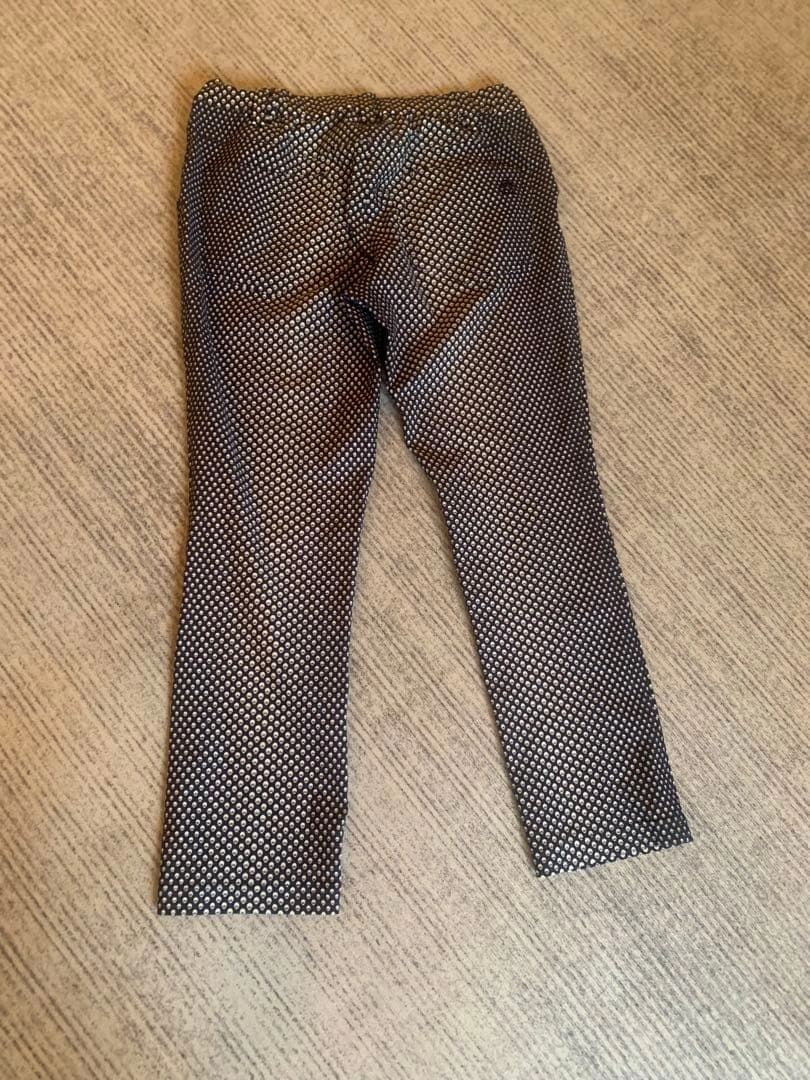 マンシングウェア レディース ゴルフパンツ ストレッチ 白黒 Lの写真2枚目