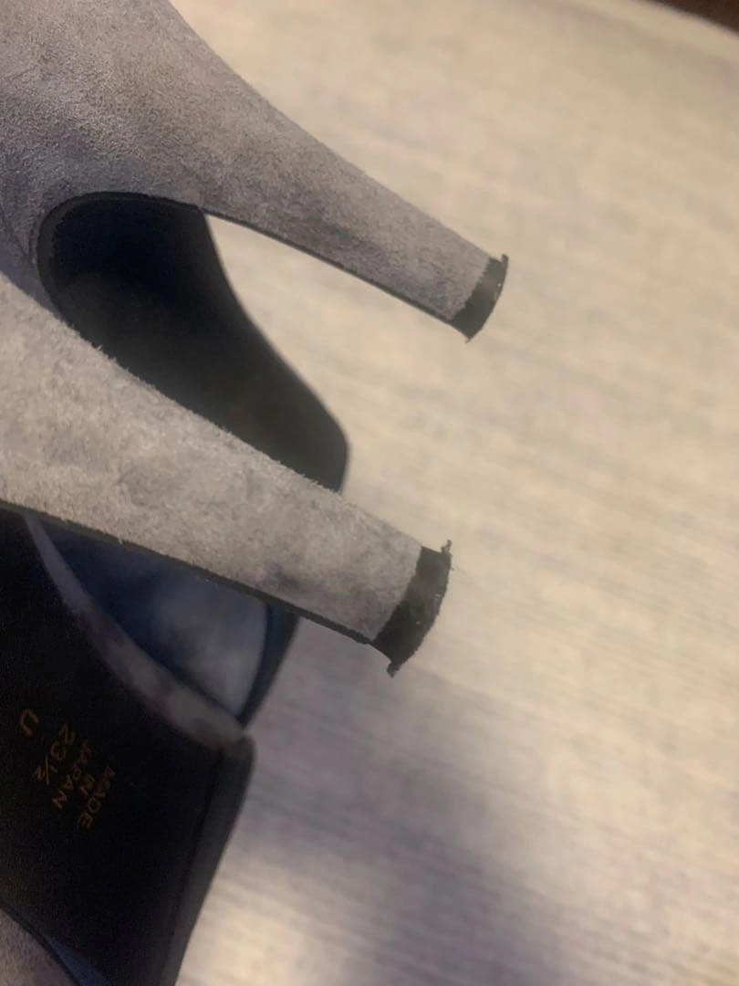 美品 DIANA ダイアナ スエード パンプス グレー 23.5の写真8枚目