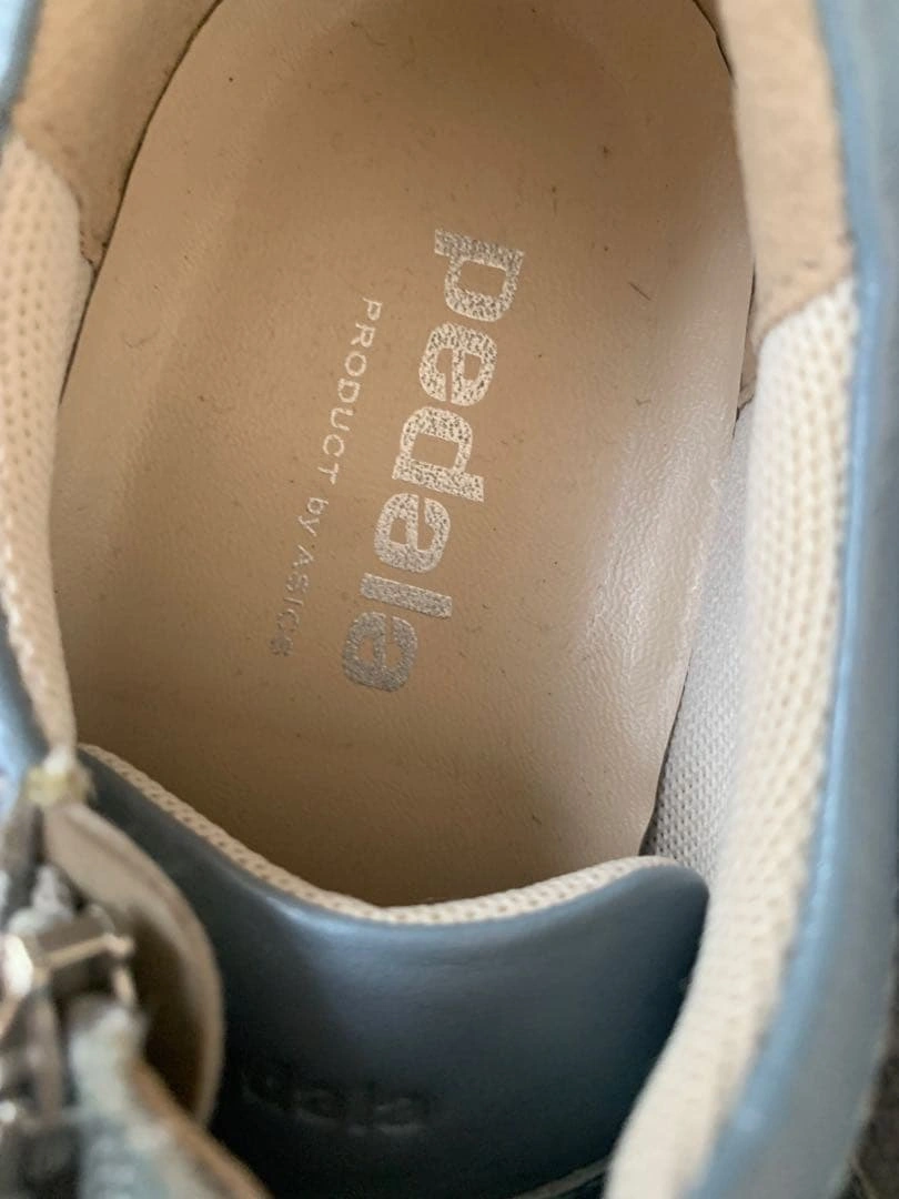 未使用 PEDALA ペダラ本革asicsウォーキングライトブルー スニーカーの写真9枚目