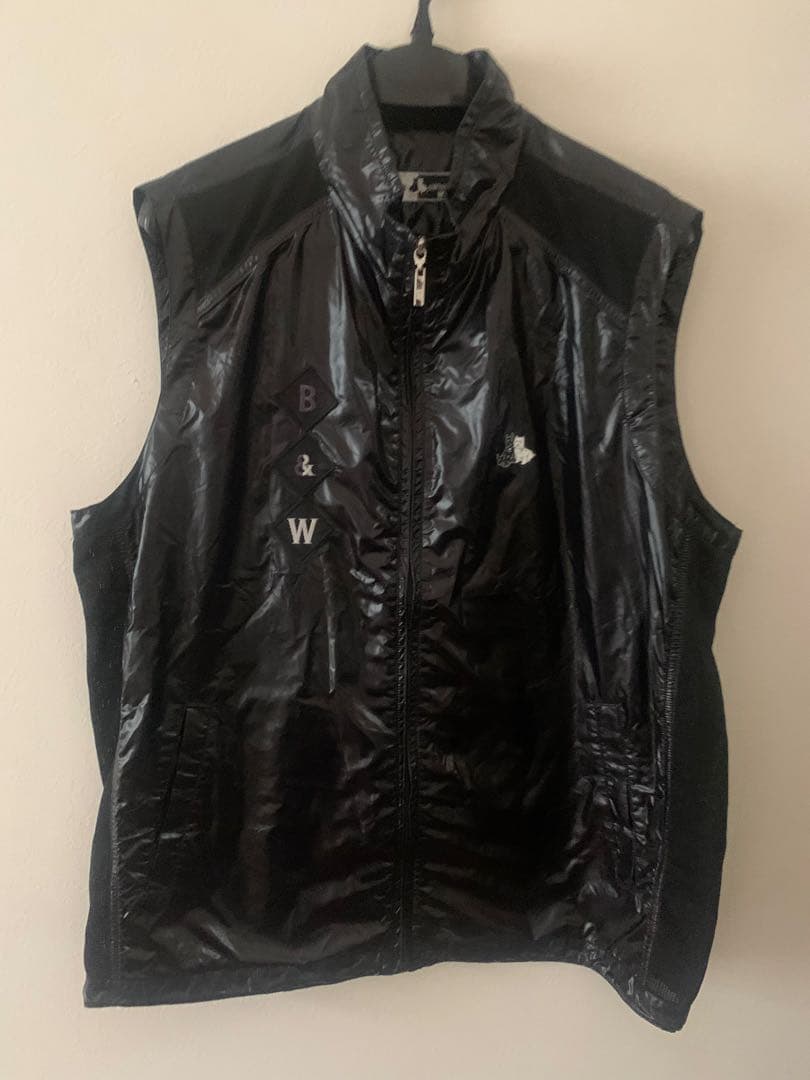 美品 Black & White メンズ ゴルフベスト ブラック L