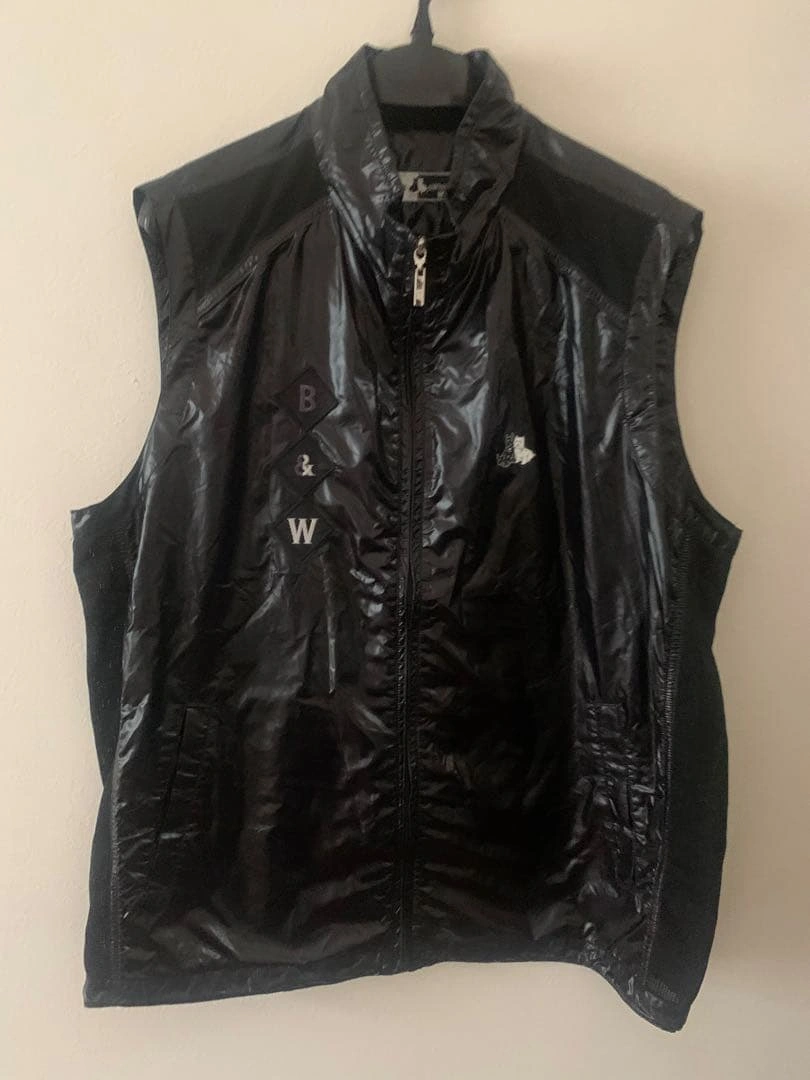 美品 Black & White メンズ ゴルフベスト ブラック L