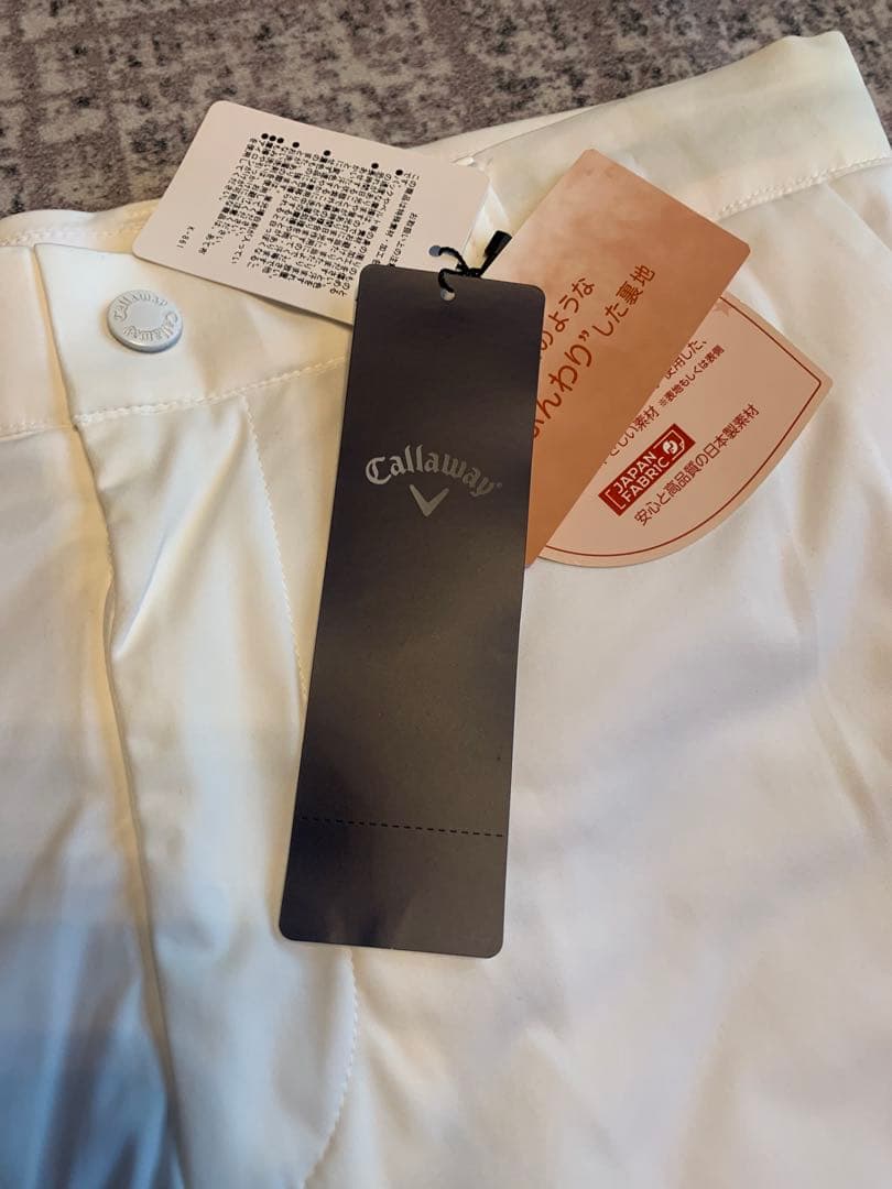 新品タグ付 Callaway ゴルフパンツ ホワイト L 暖パンの写真3枚目