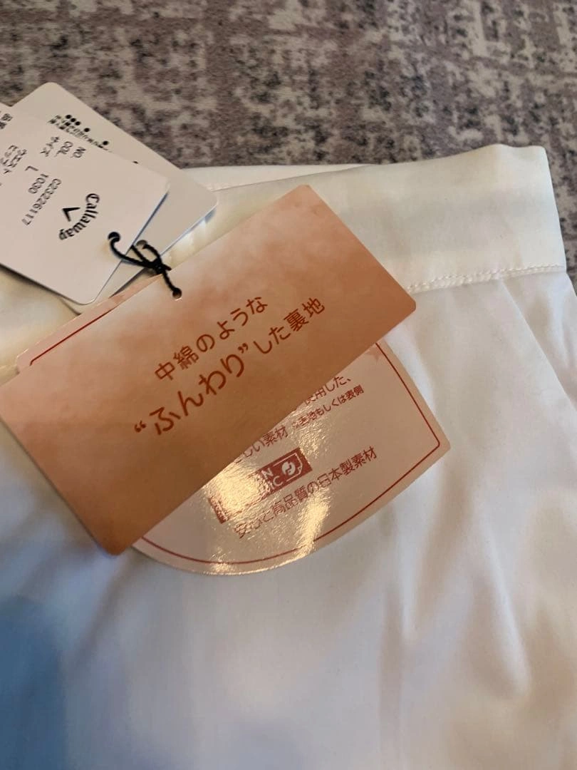 新品タグ付 Callaway ゴルフパンツ ホワイト L 暖パンの写真4枚目