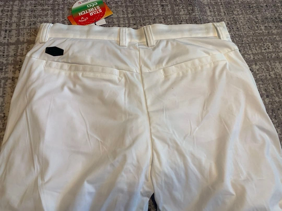 新品タグ付 Callaway ゴルフパンツ ホワイト L 暖パンの写真8枚目
