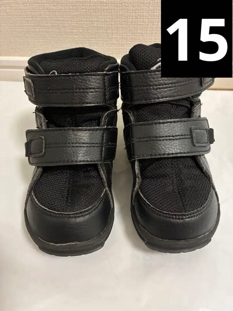 【美品】asics スクスク ブラック　15 アシックス