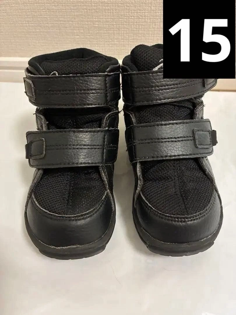【美品】asics スクスク ブラック 15 アシックス