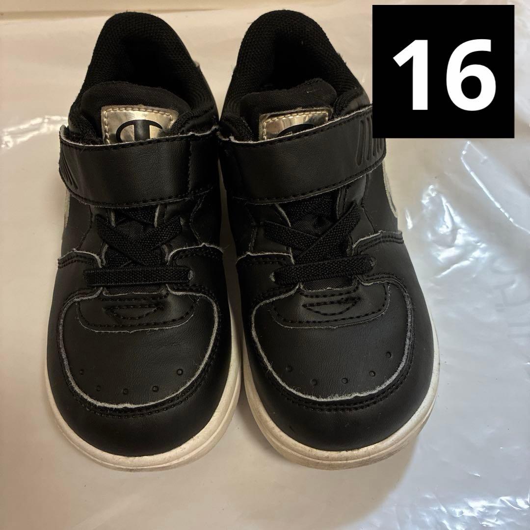 Champion キッズスニーカー ブラック　チャンピン　16.0 EE