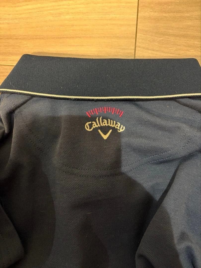 1.2度着用美品Callaway レディース ポロシャツ ネイビー LLの写真3枚目