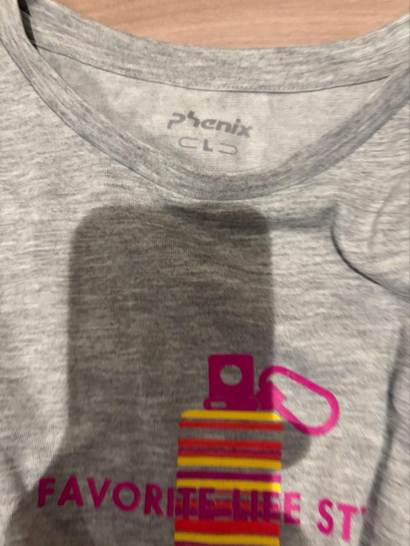 登山　1.2度着用phenix CLS 半袖Tシャツ グレーLの写真3枚目