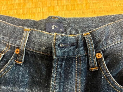 g.u. デニムパンツ インディゴ メンズ 32 ウエスト約88cm 股下約68cmの写真3枚目