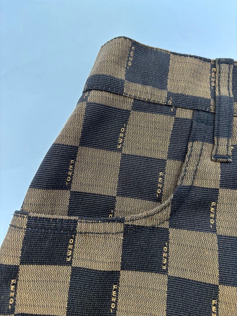 【美品】FENDI jeans フェンディ ブロックチェック ミニスカート 44の写真3枚目