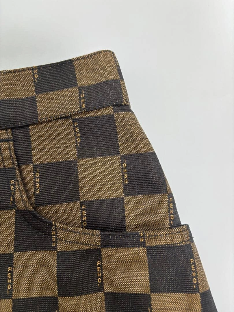 【美品】FENDI jeans フェンディ ブロックチェック ミニスカート 44の写真4枚目