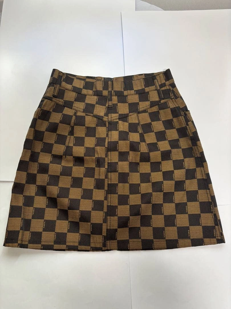 【美品】FENDI jeans フェンディ ブロックチェック ミニスカート 44の写真5枚目