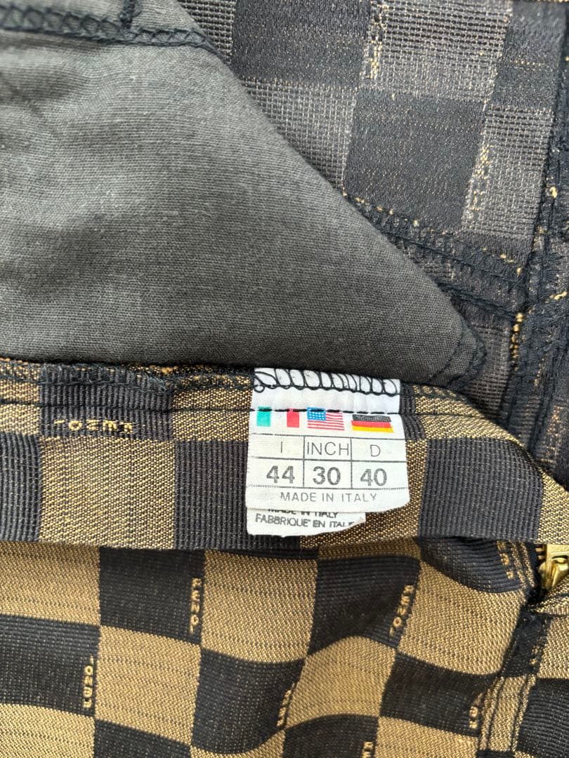 【美品】FENDI jeans フェンディ ブロックチェック ミニスカート 44の写真7枚目
