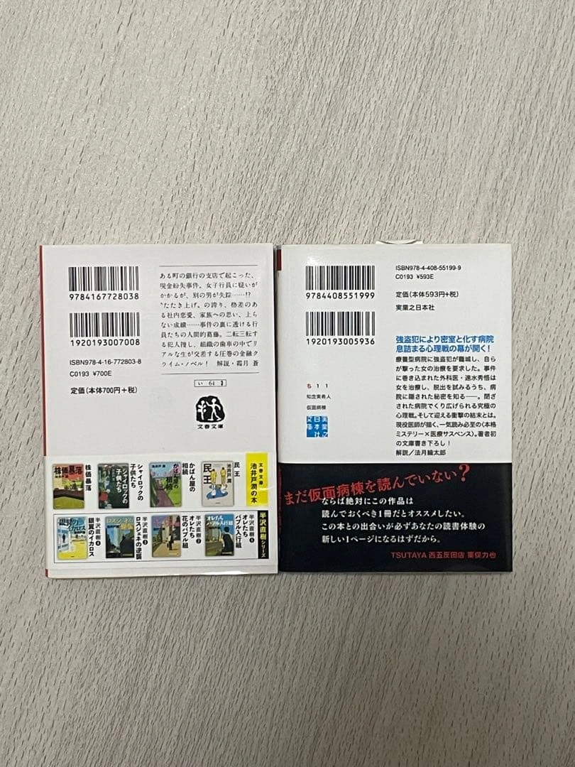 仮面病棟 & シャイロックの子供たち 2冊セットの写真2枚目