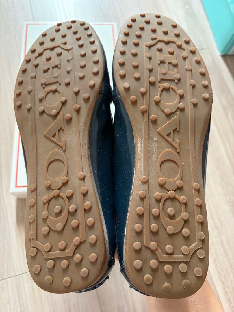 美品COACH エナメル ローファー ネイビー23.5の写真3枚目