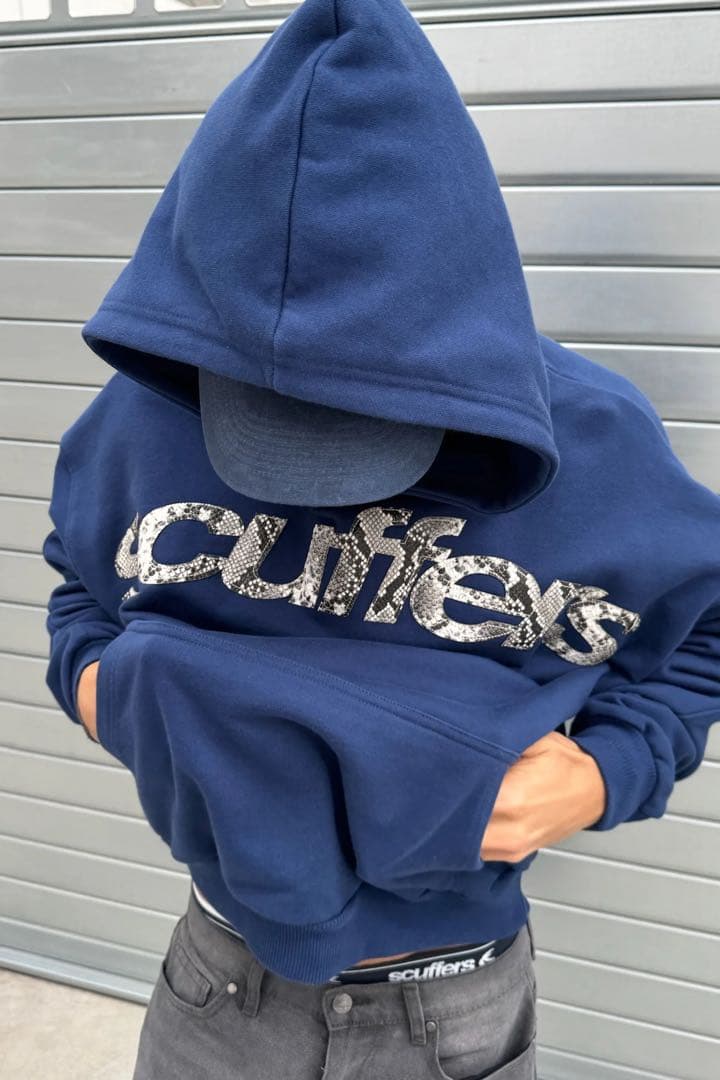 scuffers スカファー animal blue パーカー size m
