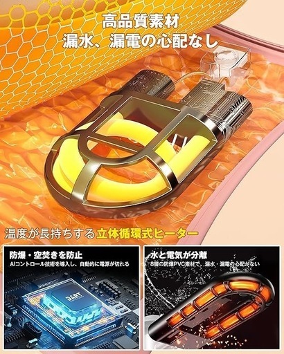 【2026改良モデル】YUSIDO 充電式 蓄熱式 電気湯たんぽ ベージュグレー 新品の写真3枚目